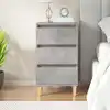 Image de Table De Chevet Gris Béton 40x35x70 Cm Bois D'ingénierie Vidaxl