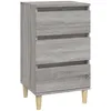 Image de Table De Chevet Sonoma Gris 40x35x70 Cm Bois D'ingénierie Vidaxl