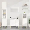 Image de Armoire De Salle De Bain Blanc 30x30x190 Cm Bois D'ingénierie Vidaxl