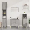 Image de Armoire De Bain Sonoma Gris 30x30x190 Cm Bois D'ingénierie Vidaxl