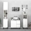 Image de Armoire De Salle De Bain Blanc 30x30x190 Cm Bois D'ingénierie Vidaxl