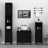 Image de vidaXL Armoire de salle de bain noir 30x30x190 cm bois dingénierie 819797