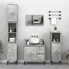 Image de Armoire De Salle De Bain Gris Béton 30x30x190 Cm Vidaxl