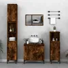 Image de Armoire De Bain Chêne Fumé 30x30x190 Cm Bois D'ingénierie Vidaxl