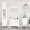 Image de Armoire De Salle De Bain Blanc 30x30x100 Cm Bois D'ingénierie Vidaxl