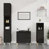 Image de Armoire De Salle De Bain Noir 65x33x60 Cm Bois D'ingénierie Vidaxl