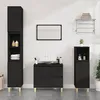 Image de vidaXL Armoire de salle de bain noir 65x33x60 cm bois dingénierie 819821