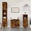 Image de Armoire De Bain Chêne Fumé 65x33x60 Cm Bois D'ingénierie Vidaxl