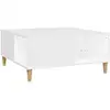 Image de Vidaxl table basse blanc 80x80x36,5 cm bois d'ingénierie