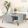 Image de Table Basse Gris Béton 80x80x36,5 Cm Bois D'ingénierie Vidaxl