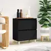 Image de Buffet Noir 60x35x70 Cm Bois D'ingénierie Vidaxl