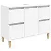 Image de Vidaxl meuble d'évier blanc 80x33x60 cm bois d'ingénierie