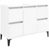 Image de Vidaxl meuble d'évier blanc 80x33x60 cm bois d'ingénierie