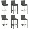 Image de vidaXL Lot de 6 Tabourets de Bar avec Coussins Repose-pieds de Pub Chaises de Bistrot Meubles de Salon Salle de Séjour 362579