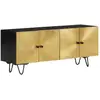 Image de Meuble Tv 110x30x45 Cm Bois Massif De Manguier Vidaxl