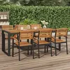 Image de Table De Jardin Et Pieds En Forme De U 200x90x75 Cm Bois Acacia Vidaxl