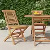 Image de Chaises De Jardin Pliantes Lot De 2 47x63x90cm Bois Massif Teck Vidaxl