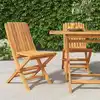 Image de Chaises De Jardin Pliantes Lot De 2 47x47x89cm Bois Massif Teck Vidaxl
