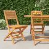 Image de Chaises De Jardin Pliantes Lot De 2 47x62x90cm Bois Massif Teck Vidaxl