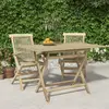 Image de Table De Jardin Pliante Gris 120x70x75 Cm Bois De Teck Solide Vidaxl