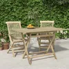 Image de vidaXL Table de jardin pliante gris 120x70x75 cm bois de teck solide 362763