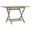 Image de Vidaxl table de jardin pliante gris 120x70x75 cm bois de teck solide