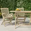 Image de Chaises De Jardin Pliantes Lot De 2 Gris 56x61x89cm Bois Teck Vidaxl