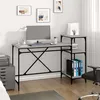 Image de Bureau Et Étagères Sonoma Gris 135x50x90 Cm Bois Ingénierie/fer Vidaxl