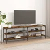 Image de Meuble Tv Chêne Fumé 160x30x50 Cm Bois D'ingénierie Vidaxl