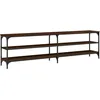 Image de Meuble Tv Chêne Marron 180x30x50 Cm Bois D'ingénierie Et Métal Vidaxl