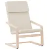 Image de Vidaxl chaise de relaxation crème tissu