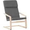 Image de Vidaxl chaise de relaxation gris foncé tissu