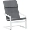 Image de Chaise De Relaxation Gris Foncé Tissu Vidaxl