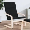 Image de Chaise De Relaxation Noir Tissu Vidaxl