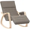 Image de Chaise À Bascule Taupe Tissu Vidaxl