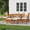 Image de vidaXL Ensemble à manger de jardin coussins 9 pcs Bois acacia ensemble de salle à manger ensemble de salle à manger 3154980