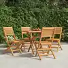 Image de Chaises De Jardin Pliantes Lot De 4 47x62x90cm Bois Massif Teck Vidaxl