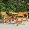 Image de Chaises De Jardin Pliantes Lot De 4 55x62x90cm Bois Massif Teck Vidaxl