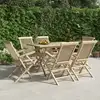 Image de Chaises De Jardin Pliantes Lot De 6 Gris 56x61x89 Cm Bois Teck Vidaxl