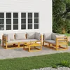 Image de vidaXL Salon de Jardin avec Coussins 6 pcs Canapés avec Dossier Ensemble de Meubles avec Table Basse Patio Terrasse 3155286