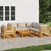 Image de vidaXL Salon de Jardin avec Coussins 7 pcs Canapés avec Dossier Ensemble de Meubles avec Table Basse Patio Terrasse 3155289