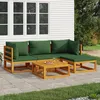Image de vidaXL Salon de Jardin avec Coussins 5 pcs Canapés avec Dossier Ensemble de Meubles avec Table Basse Patio Terrasse 3155310
