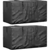 Image de Sacs De Rangement Pour Coussins De Jardin 2 Pcs Noir Vidaxl
