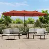 Image de Parasol De Jardin À Double Tête Terre Cuite 449x265 Cm Vidaxl
