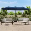 Image de Parasol De Jardin À Double Tête Bleu Azuré 449x265 Cm Vidaxl