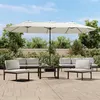 Image de Parasol De Jardin À Double Tête Avec Led Blanc Sable 449x265 Cm Vidaxl