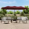 Image de vidaXL Parasol de Jardin à Double Tête avec LED Pare-soleil de Patio Abri de Soleil Parasol de Plage Terrasse Extérieur 362957