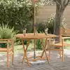 Image de Table Pliable De Jardin 110x110x75 Cm Bois Massif De Teck Vidaxl
