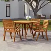Image de vidaXL Table de jardin 110x110x75 cm Bois dacacia solide 363305
