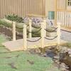 Image de Pont De Jardin Avec Garde-corps En Chaîne Bois Massif Épicéa Vidaxl